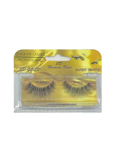 100% Humain Hair Strip Lashes 3D Smoky WD QFL-1034