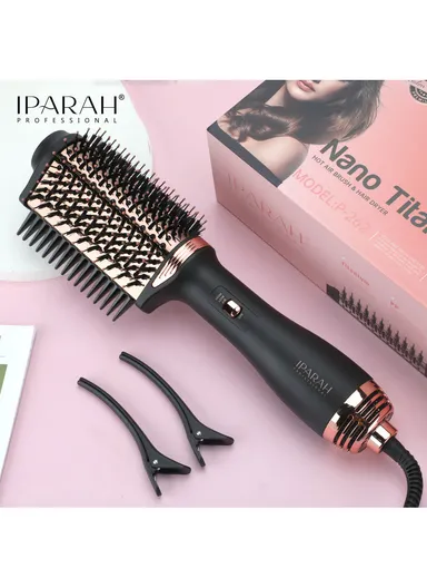 800-1000W Professional Hot Air Brush Straightener Electric Hair Dryer &amp; Styler with 3 Heat Temperatures Settings P-262