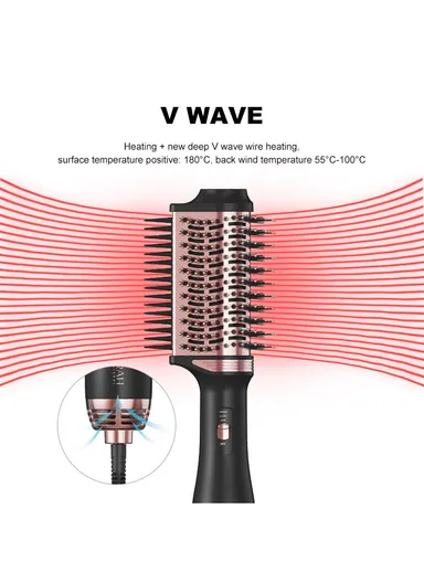 800-1000W Professional Hot Air Brush Straightener Electric Hair Dryer &amp; Styler with 3 Heat Temperatures Settings P-262