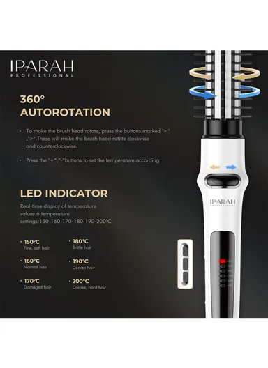 Hair Styling Automatic Curling Brush Salon Hair Curler 45W 32mm P-280