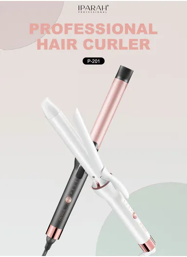 45W 25mm Ionic Professional Curling Iron 220°C Max Temperature Anti-Scalding Design With 2 Hairpins &amp; Storage Bag P-201B