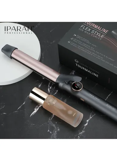 70W 28mm Professional Hair Curling Iron Barrel Styler With Tourmaline Luxury Coating, LED Display, Rotating Switch P-205