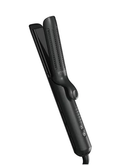 36W 2-IN-1 3D Floating Curling Wand &amp; Titanium Hair Straightener With 2 Hairpins, Glove, Storage Bag &amp; Hair Care Essential Oil P-118B