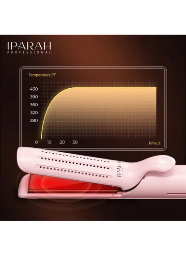 36W 2-IN-1 3D Floating Curling Wand &amp; Titanium Hair Straightener With 2 Hairpins, Glove, Storage Bag &amp; Hair Care Essential Oil P-118B