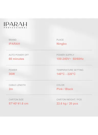 36W 2-IN-1 3D Floating Curling Wand &amp; Titanium Hair Straightener With 2 Hairpins, Glove, Storage Bag &amp; Hair Care Essential Oil P-118B