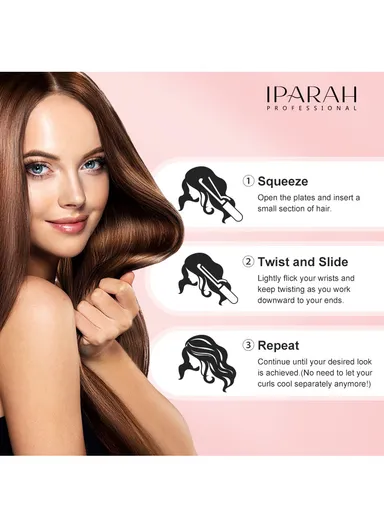 36W 2-IN-1 3D Floating Curling Wand &amp; Titanium Hair Straightener With 2 Hairpins, Glove, Storage Bag &amp; Hair Care Essential Oil P-118B