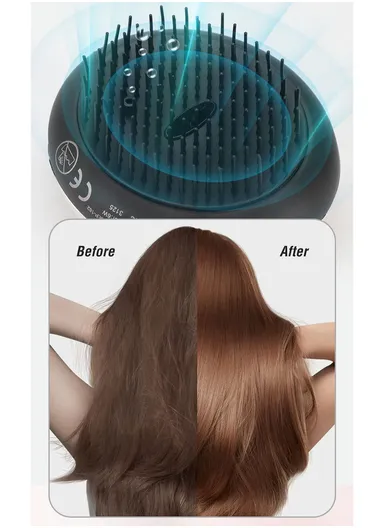 2-IN-1 Cordless Rechargeable Luxury Hair Straightener Flat Iron &amp; Essential Oil Brush Comb Set P-182