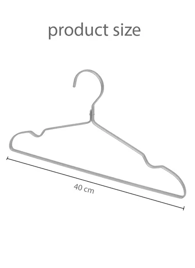 Heavy-Duty Metal Hangers, Ideal for Suits, Jackets, &amp; Winter Clothes (L41 × W19)cm