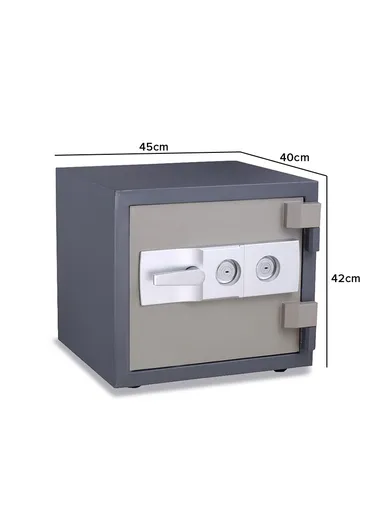 58Kg (W45 x D40 x H42)cm Fireproof Heavy Duty Steel Construction Key Lock Locking System Built In 4 Steel Locking Bolts Safe Box K3-420