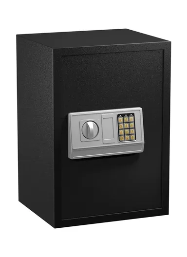 14Kg (W35 x D30 x H50)cm Double Locking Steel Bolts Electronic Digital Safe Box With Override Key T-50E - Black
