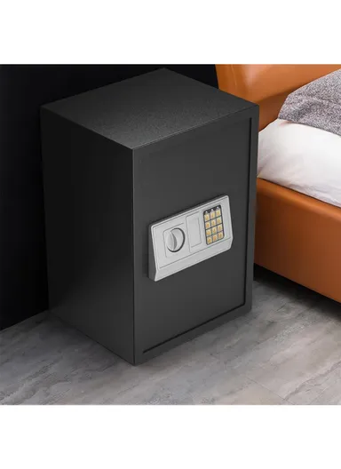 14Kg (W35 x D30 x H50)cm Double Locking Steel Bolts Electronic Digital Safe Box With Override Key T-50E - Black