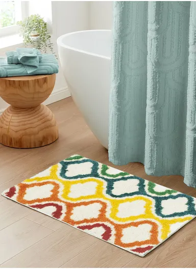 50x80cm Non-Slip Crown Flower Bath Mat