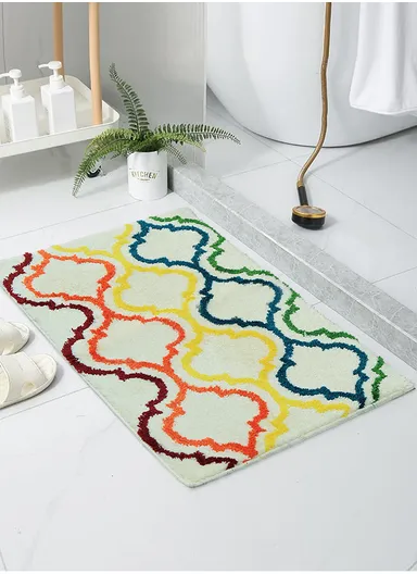 50x80cm Non-Slip Crown Flower Bath Mat