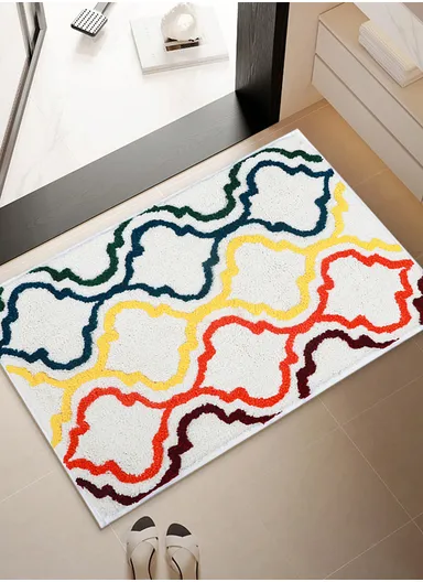 50x80cm Non-Slip Crown Flower Bath Mat
