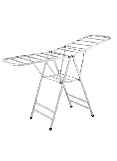 2-Layer Aluminum Foldable Clothes Drying Rack for Indoor &amp; Outdoor F-122 (L160 x W55 x H111)cm