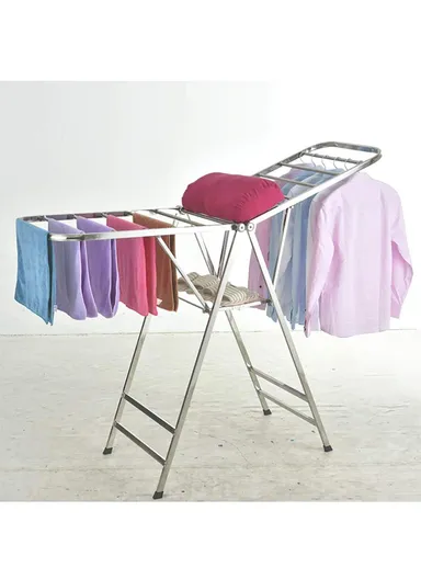 2-Layer Aluminum Foldable Clothes Drying Rack for Indoor &amp; Outdoor F-122 (L160 x W55 x H111)cm