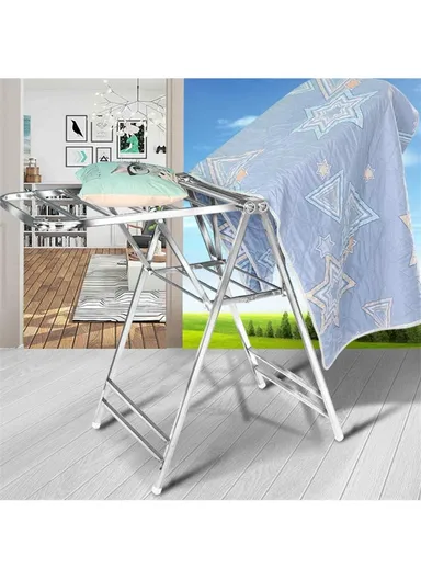 2-Layer Aluminum Foldable Clothes Drying Rack for Indoor &amp; Outdoor F-122 (L160 x W55 x H111)cm
