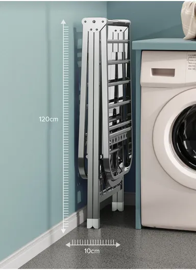 2-Layer Aluminum Foldable Clothes Drying Rack for Indoor &amp; Outdoor F-122 (L160 x W55 x H111)cm