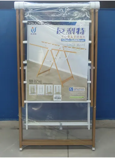 2-Layer Folding Aluminum Laundry Organizer Drying Rack with 2 Adjustable Angle Sides YLT0531DL-02 (W140 x D50 x H116)cm - Wood &amp; White