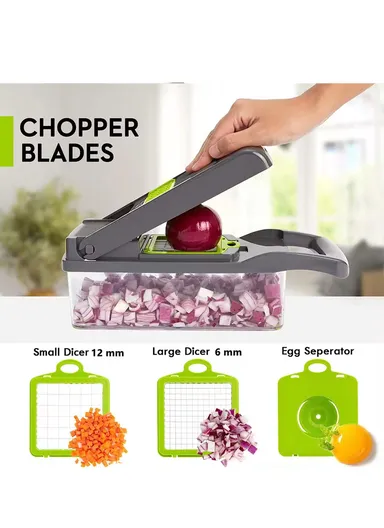 14-In-1 Multifunction Vegetable &amp; Fruit Cutter With Garlic Peeler