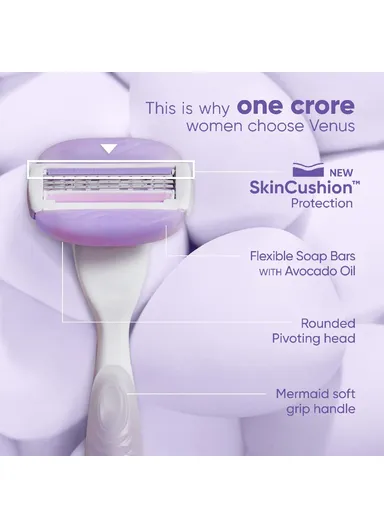 ComfortGlide Hair Removal Razor For Women With Avocado &amp; Freesia Scent