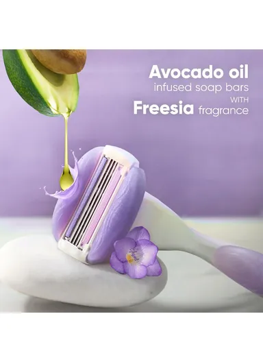 ComfortGlide Hair Removal Razor For Women With Avocado &amp; Freesia Scent