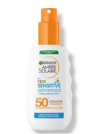 150ml Ambre Solaire Sensitive Advanced SPF 50+ Ceramide Protect Sunscreen Spray For Kids