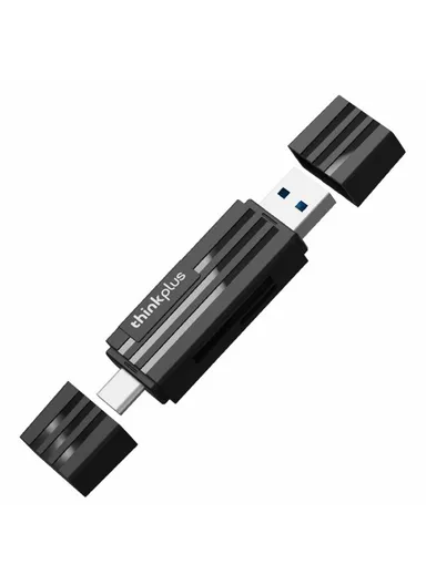 2-In-1 Thinkplus Design USB 3.0+Type C Portable Card Reader for SD TF MicroSD Compatible with Computer / Laptop PC / Smart Phone / Tablet TC101