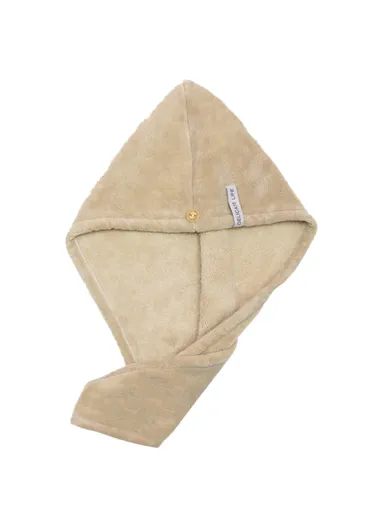 Super Water Absorbent Quick Dry Coral Fleece Hair Cap Bath Hair Drying Towel - Khaki