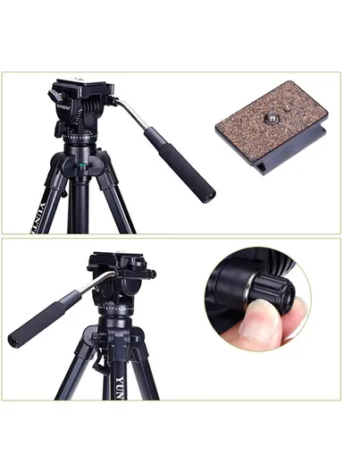 3 Sections Photo Studio Tripod Hydraulic PTZ Stand For DSLR Camera VCT-880RM