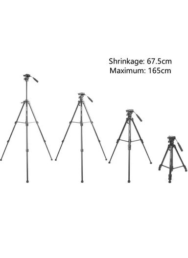 3 Sections Photo Studio Tripod Hydraulic PTZ Stand For DSLR Camera VCT-880RM