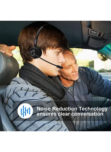 Business Wireless Bluetooth 5.0 Headset Call Center Operator Single Ear Headphone with Microphone &amp; Charging Base M97