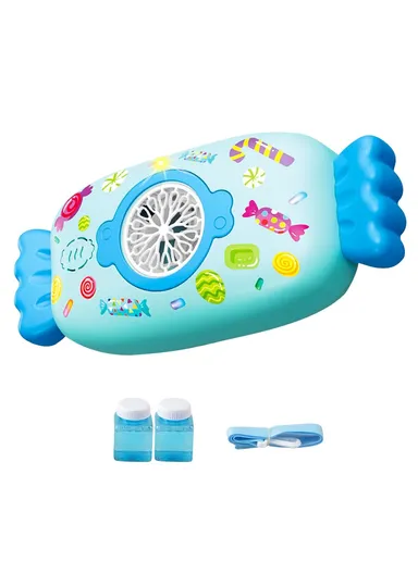 XL6328-1 Kids Music Lighting Bubble Machine Toddler Automatic Bubble Maker Electric Toy Gift - Blue