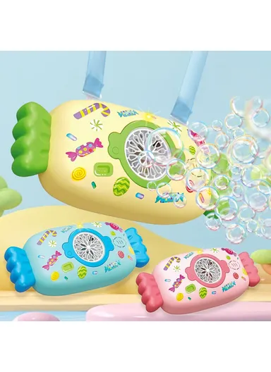 XL6328-1 Kids Music Lighting Bubble Machine Toddler Automatic Bubble Maker Electric Toy Gift - Blue