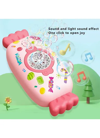 XL6328-1 Kids Music Lighting Bubble Machine Toddler Automatic Bubble Maker Electric Toy Gift - Blue