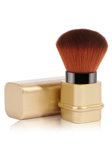 Square Retractable Blush Brush Makeup Tool MAG5436 (L8.1 x W2.7)cm - Gold