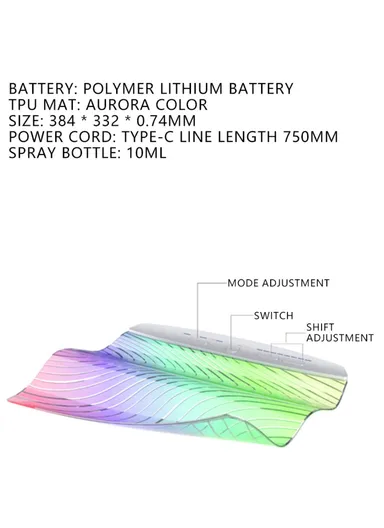 EMS Foot Massager Mat USB Colorful Foot Pulse Pain Relief Pad ELMC-0001