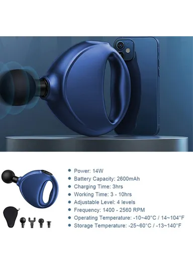 Mini Muscle Massager 4-Gear Pocket Fascia Massage Gun Portable Electric Back Massager SP-009