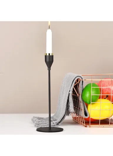 Candlestick Holders Stylish European Style Wedding Decoration Skinny Candle Holders Holiday Dinner Party Home Decor (L23 x W8)cm
