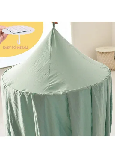 Princess Canopy Mosquito Net for Kids, Round Dome Canopy Bed Decor (D65 x H270)cm- Light Purple