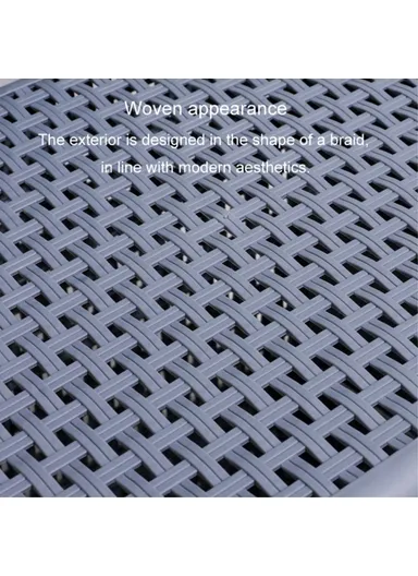 Foldable Hollow Design Laundry Basket, Dirty Clothes PP Storage Holder with Handles (L44 x W32 x D34)cm - White 