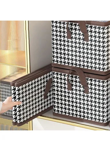 Pattern Design Storage Cube Organizer Folding Cloth Box Container JJTZ, (L40 x W10 x H10)cm- Orange