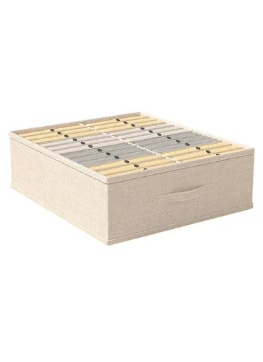 24 Cells Oxford Cloth Drawer Organizer Closet Divider Storage Box for Socks, Underwear, (L50 x W44 x H20)cm- Beige