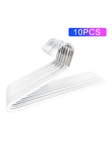 10Pcs 29cm Multifunctional Z-shaped Trouser Rack Goose Clothes Pants Hanger Non-slip Storage Racks - Obverse / White