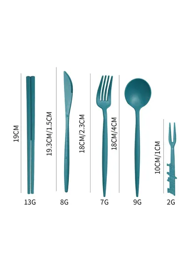 36Pcs / Set Wheat Straw Dinnerware Set Plates Bowls Cups Forks Party Cutlery Kit (BPA-Free, FDA Certified) - Orange