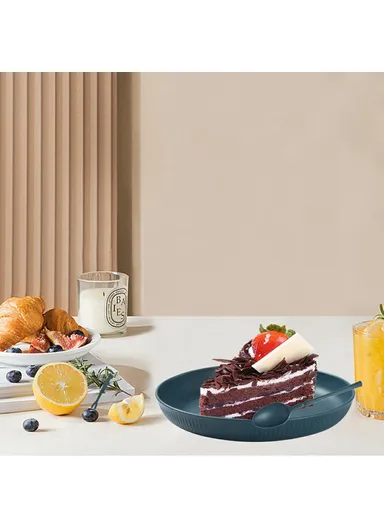 36Pcs / Set Wheat Straw Dinnerware Set Plates Bowls Cups Forks Party Cutlery Kit (BPA-Free, FDA Certified) - Yellow