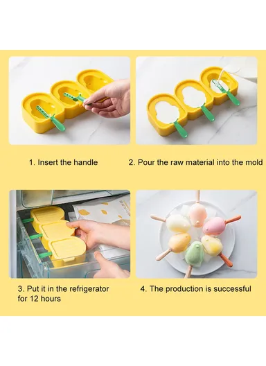 Cute Bird Shaped Reusable Silicone Mold for DIY Ice Cream Bar with Lid and Stick (without FDA Certificate, BPA Free) - Blue