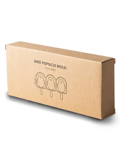 Cute Bird Shaped Reusable Silicone Mold for DIY Ice Cream Bar with Lid and Stick (without FDA Certificate, BPA Free) - Blue