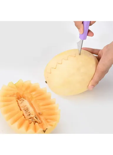 3-in-1 Watermelon Scoop Slicer Fruit Knife Seed Remover Separator for Watermelon Ice Cream (No FDA, BPA-Free) - Random Color