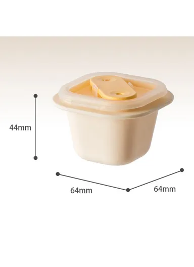 3Pcs Summer DIY Ice Cube Jelly Yogurt Popsicle Maker Mold with Lid &amp; Stick AAB060 (L6.4 x W6.4 x H4.4)cm - Beige